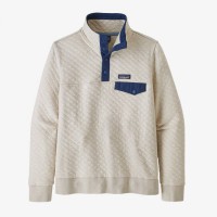 Women's Organic Cotton Quilt Snap-T Pullover-Pelican w/Stone Blue