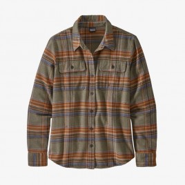 Women's Long-Sleeved Fjord Flannel Shirt-Cabin Time Basin Green