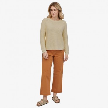 Women's Long-Sleeved Organic Cotton Spring Sweater-Drifter Grey