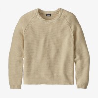 Women's Long-Sleeved Organic Cotton Spring Sweater-White Wash