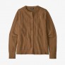 Women's Recycled Cashmere Cardigan-Umber Brown