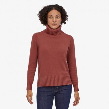 Women's Recycled Cashmere Turtleneck Sweater-Century Pink