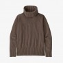 Women's Recycled Cashmere Turtleneck Sweater-Topsoil Brown