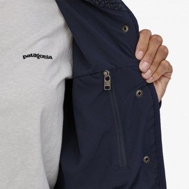 Women's Snap Front Retro-X Fleece Pullover Jacket-New Navy