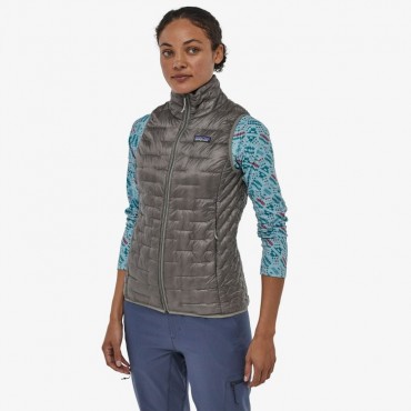 Women's Micro Puff Vest-Feather Grey
